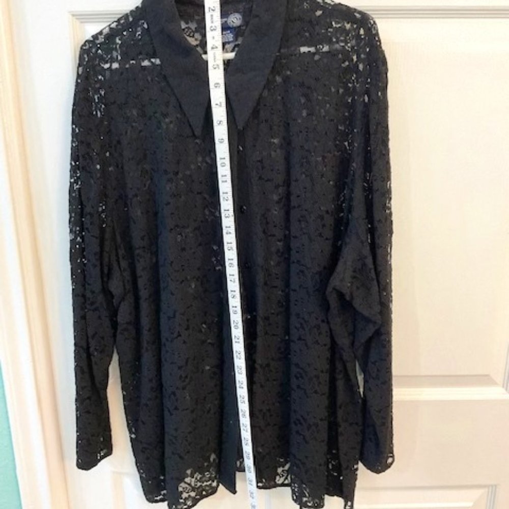 Black Plus size Lace Jacket